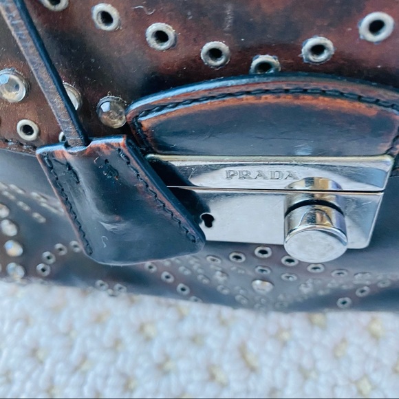 Prada Vitello Vintage Twin Pocket Satchel Bag, Black (Nero). - Picture 11 of 17